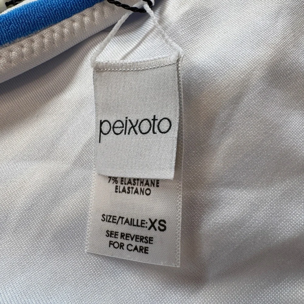 Peixoto Womens Terry Amore Tonie Bikini Bottom XS Blue White Striped Side Tie - Picture 5 of 8